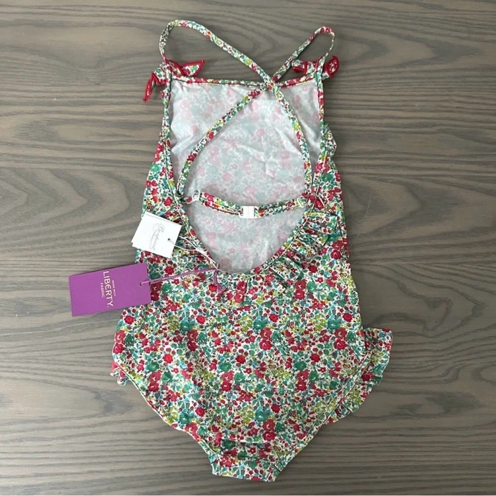 BONPOINT GIRLS FLORAL PRINT SWIMSUIT